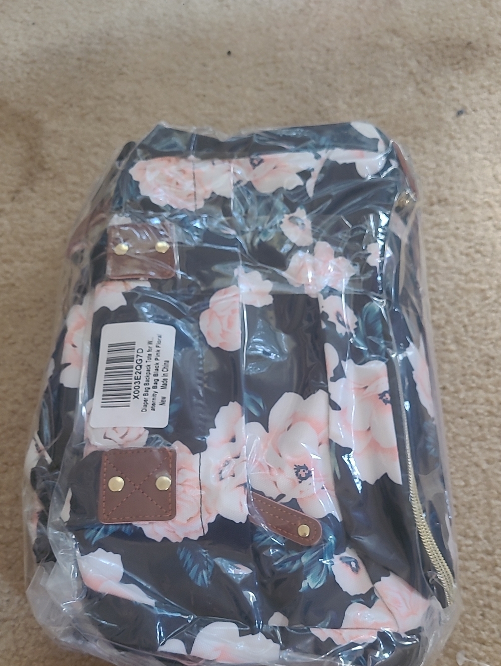 Floral Backpack/diaper Bag